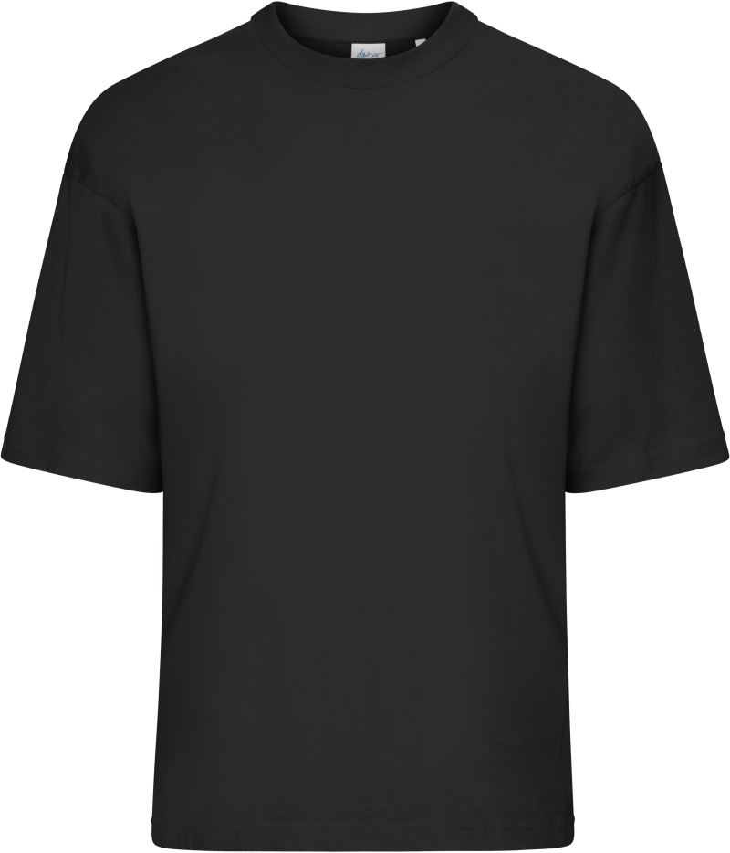 Levně Těžké bio oversize tričko - black