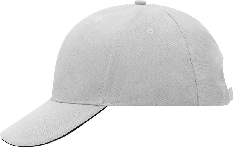 Levně 6 panelová sandwich kšiltovka - light grey/black