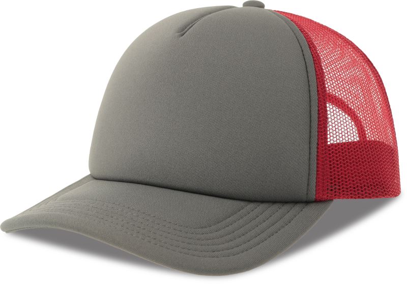 Levně 5 panelová Trucker kšiltovka - dark grey/burgundy