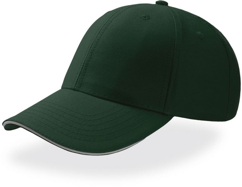 Levně 6 panelová baseballová kšiltovka "Sport Sandwich" - bottle green/white
