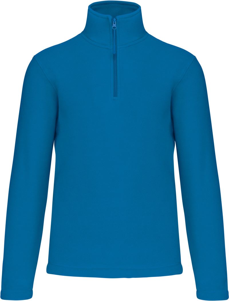 Mikrofleecová mikina s 1/4 zipem "Enzo" - tropical blue
