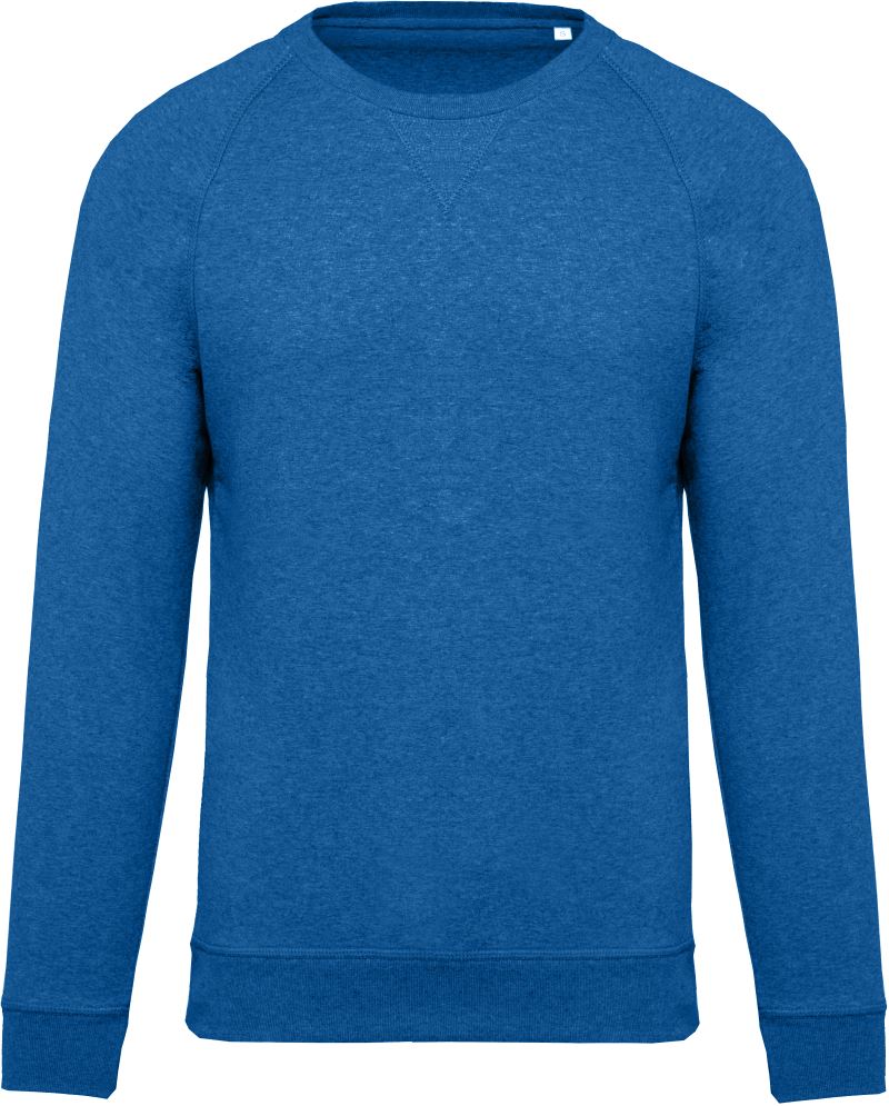 Levně Pánská raglánová mikina z bio bavlny - ocean blue heather