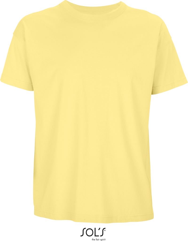 Levně Pánské oversize tričko - light yellow