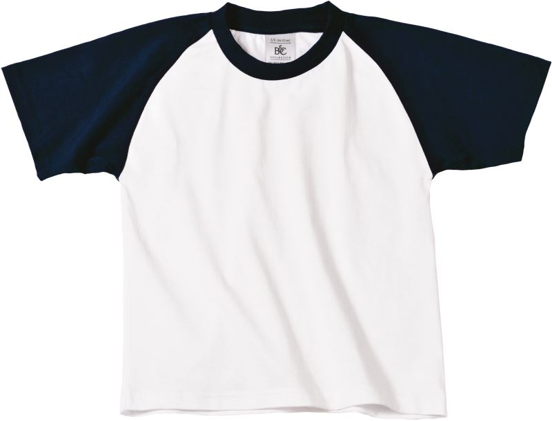 Levně Dětské raglánové kontrastní tričko - white/navy