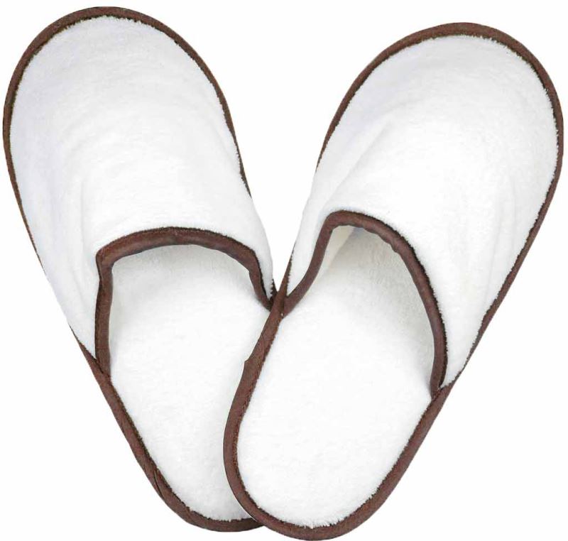 Froté pantofle - white/taupe