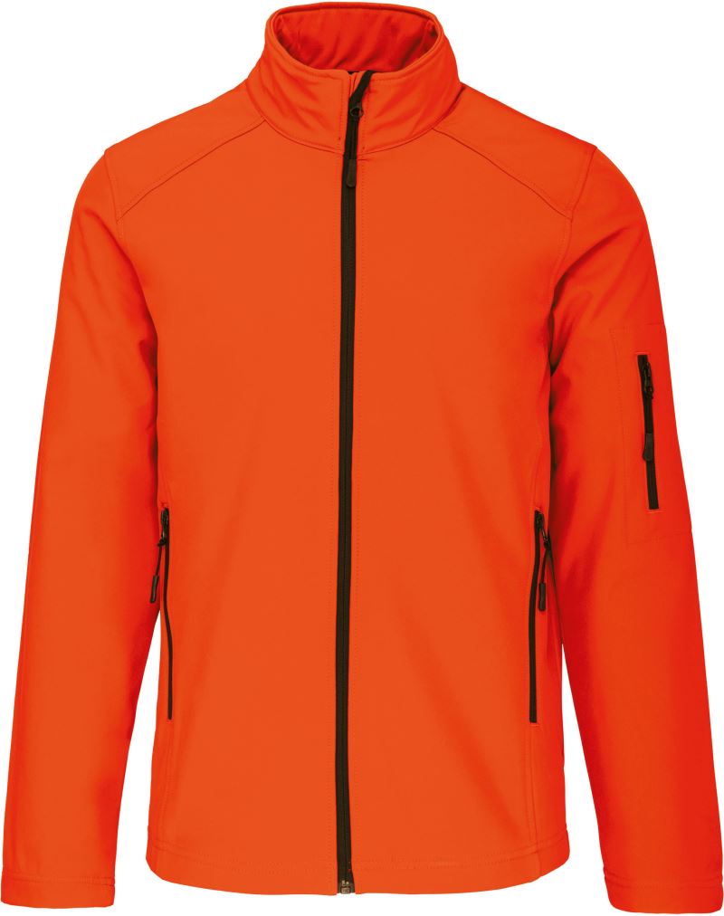 Levně Pánská 3-vrstvá softshellová bunda - fluorescent orange