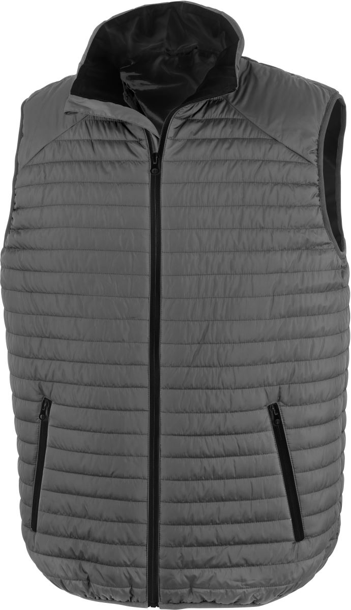 Levně Thermo prošívaná vesta - grey/black