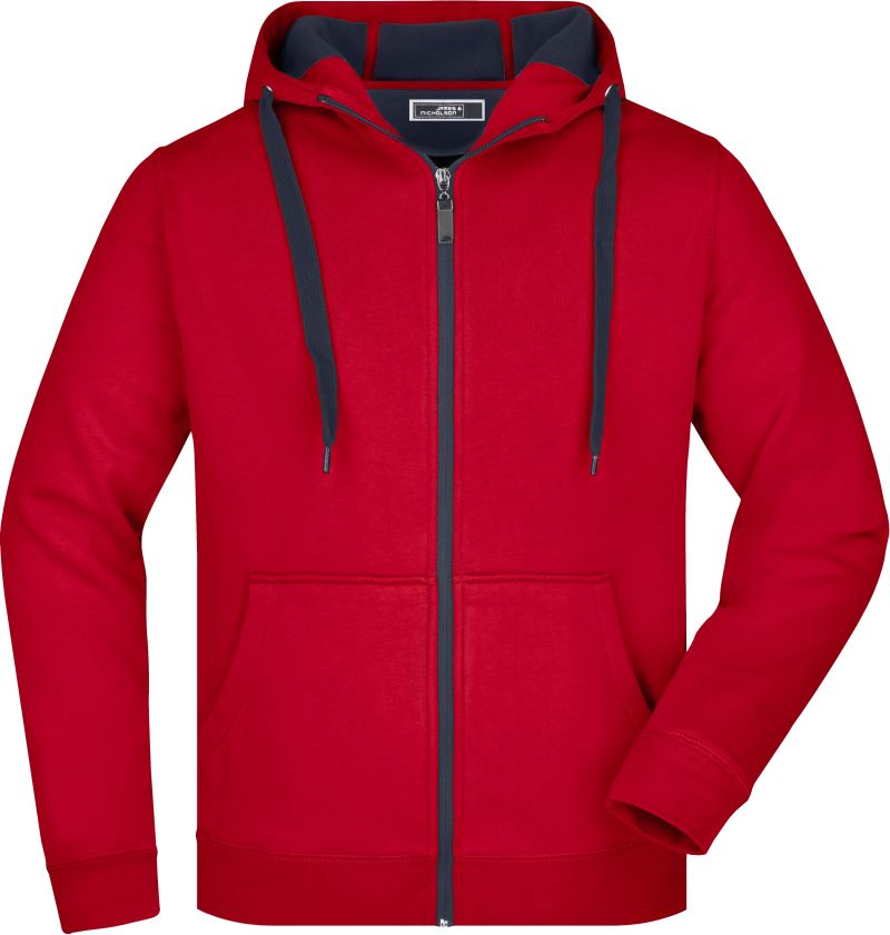Levně Pánská mikina Doubleface - red/carbon
