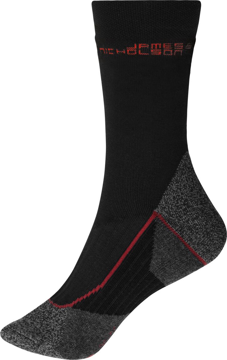 Levně Teplé pracovní ponožky - black/red