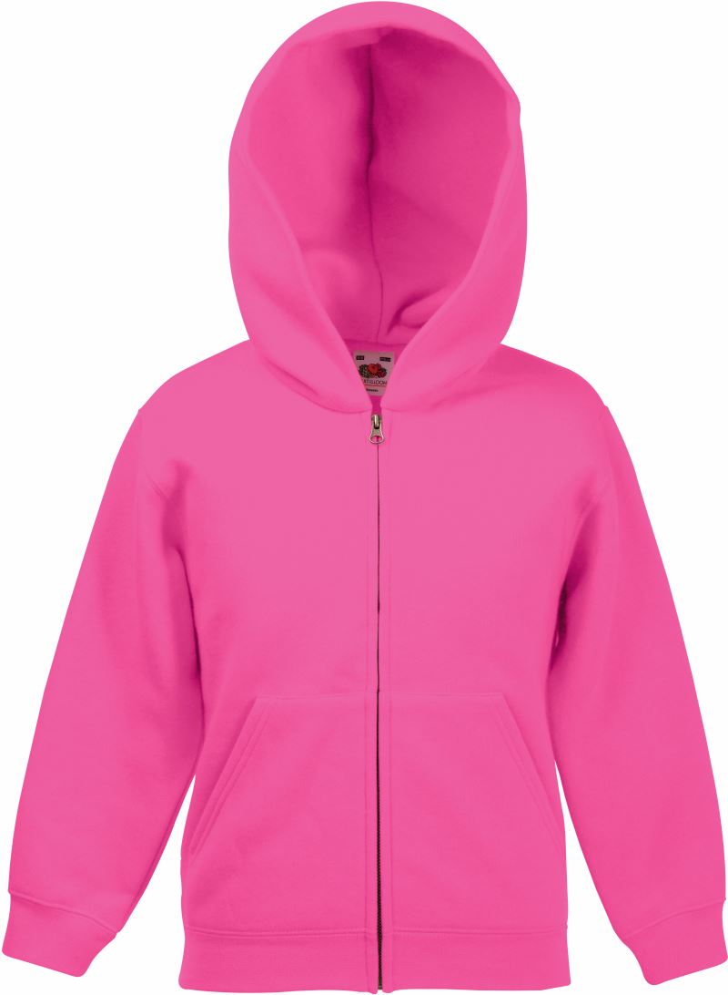 Levně Dětská mikina s kapucí - fuchsia