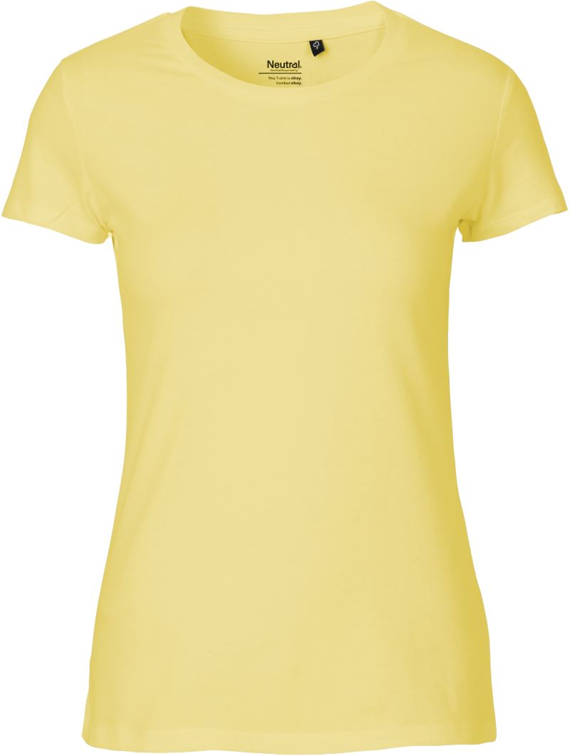 Levně Dámské tričko z bio bavlny - dusty yellow