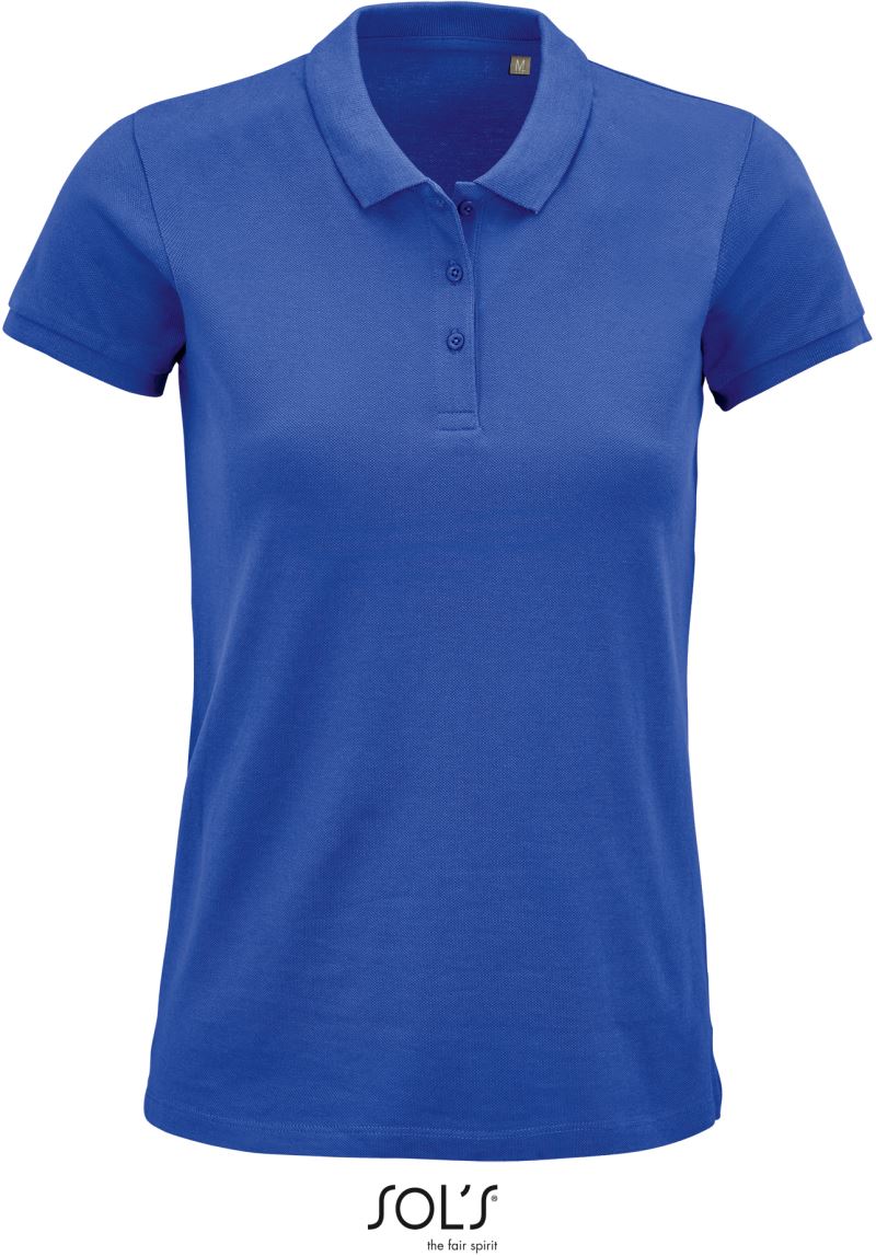 Levně Dámské piqué polo z bio bavlny - royal blue