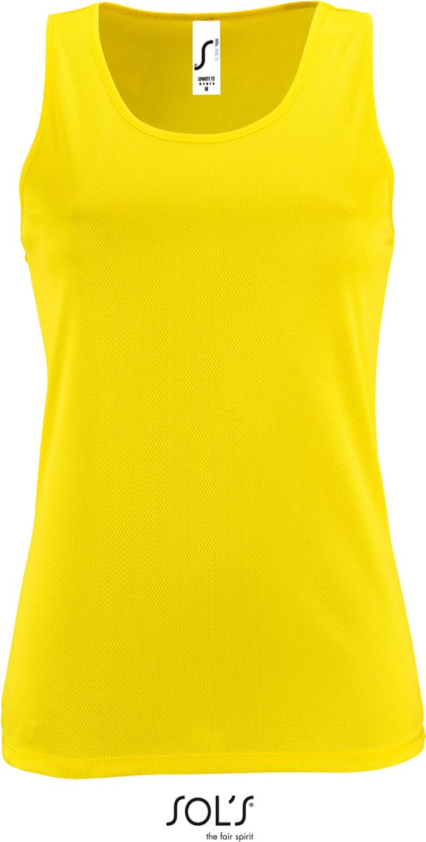 Levně Dámské sportovní tílko - neon yellow