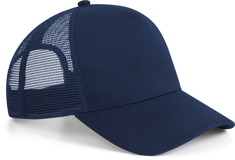 Levně 5 panelová Snapback kšiltovka "Microknit Trucker" - french navy