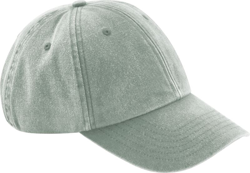 Levně Dětská 6 panelová nízkoprofilová kšiltovka - vintage sage green