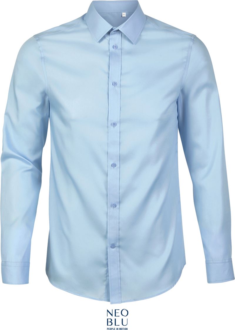 Levně Mikro keprová košile s dlouhým rukávem - soft blue