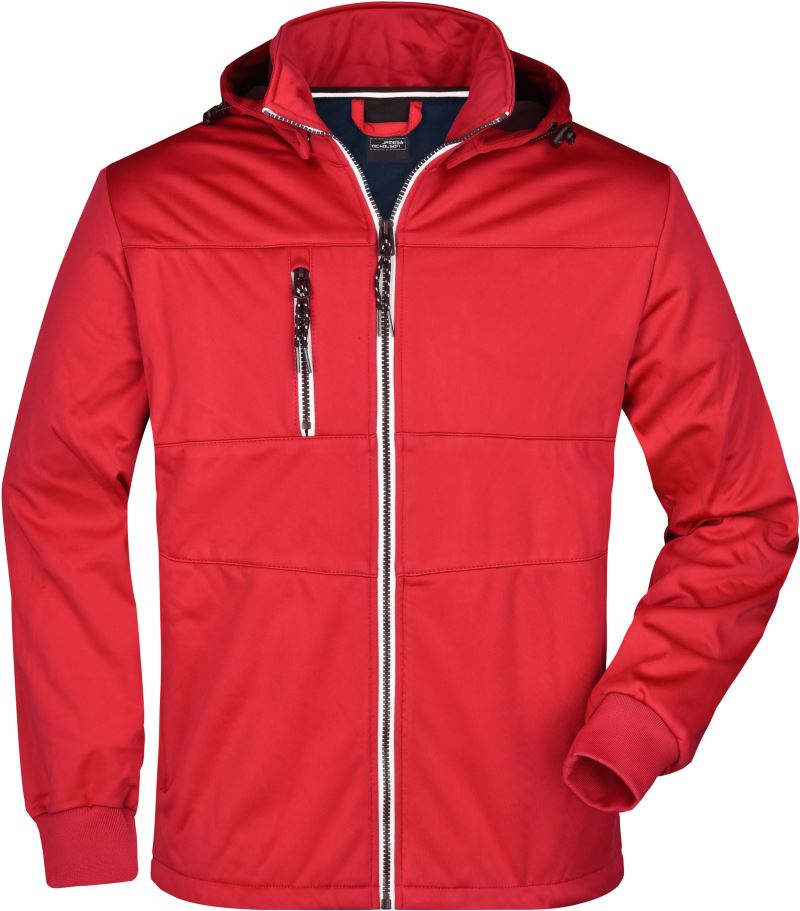 Levně Pánská 3-vrstvá softshellová bunda "Maritim" - red/navy/white