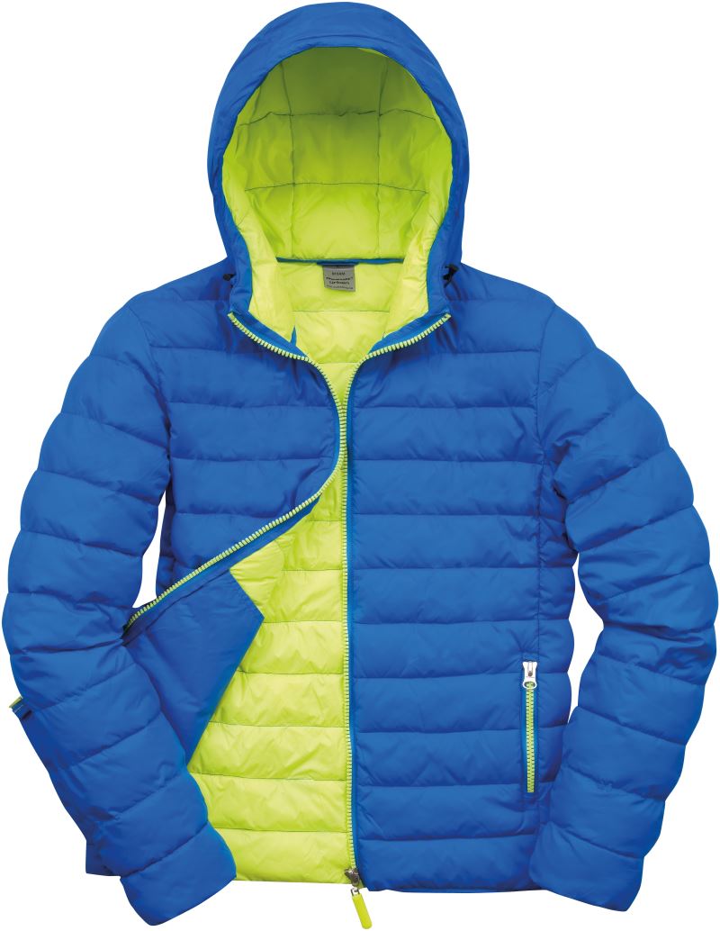 Levně Pánská prošívaná bunda "SnowBird" - ocean blue/lime