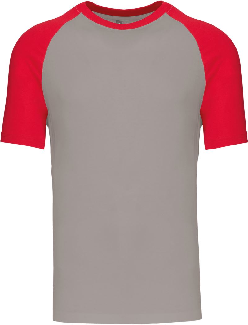 Levně Baseballové tričko - light grey/red