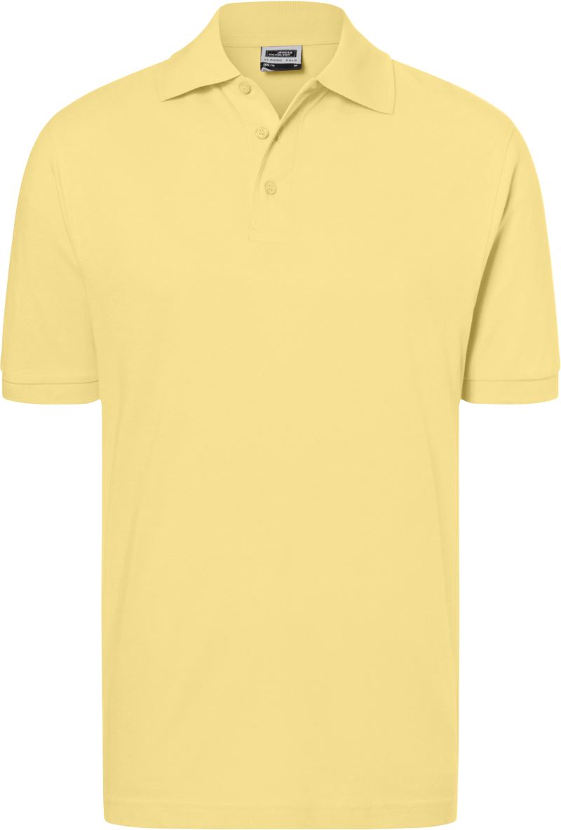 Levně Piqué polo - light yellow