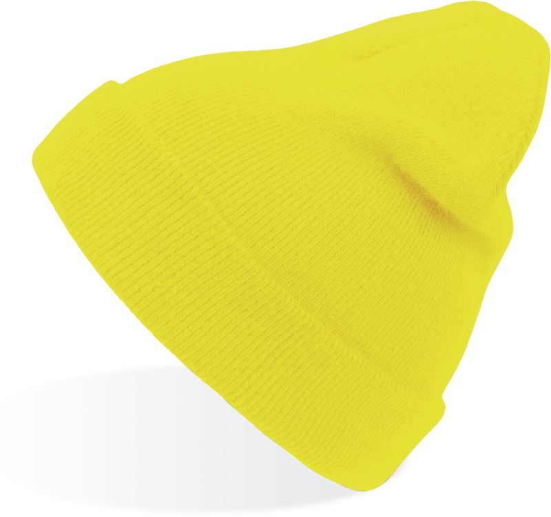 Levně Pletená čepice "Wind" - yellow fluo