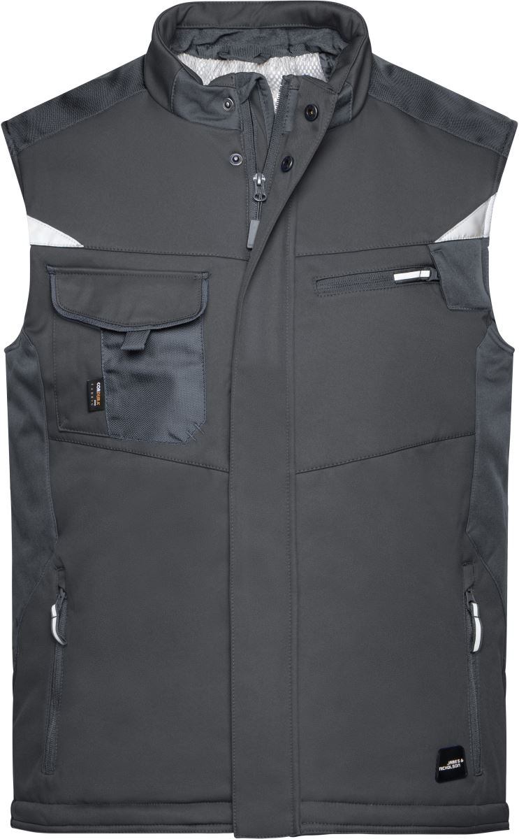 Levně Pracovní zimní softshellová vesta - Strong - black/black