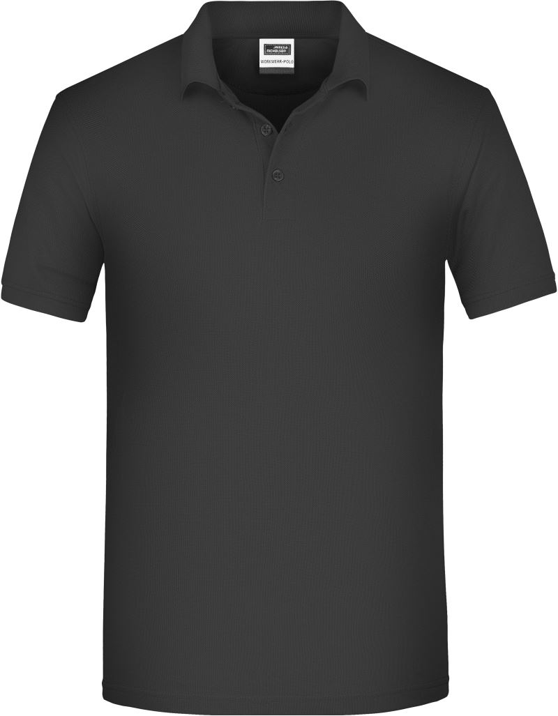 Levně Pánské pracovní bio piqué polo - black