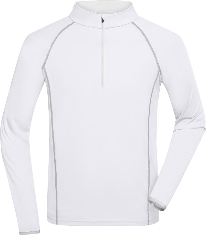 Levně Pánské funkční tričko s dlouhým rukávem - white/silver