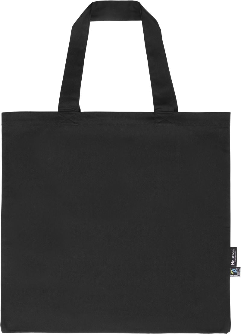 Fairtrade keprová taška z bio bavlny - black