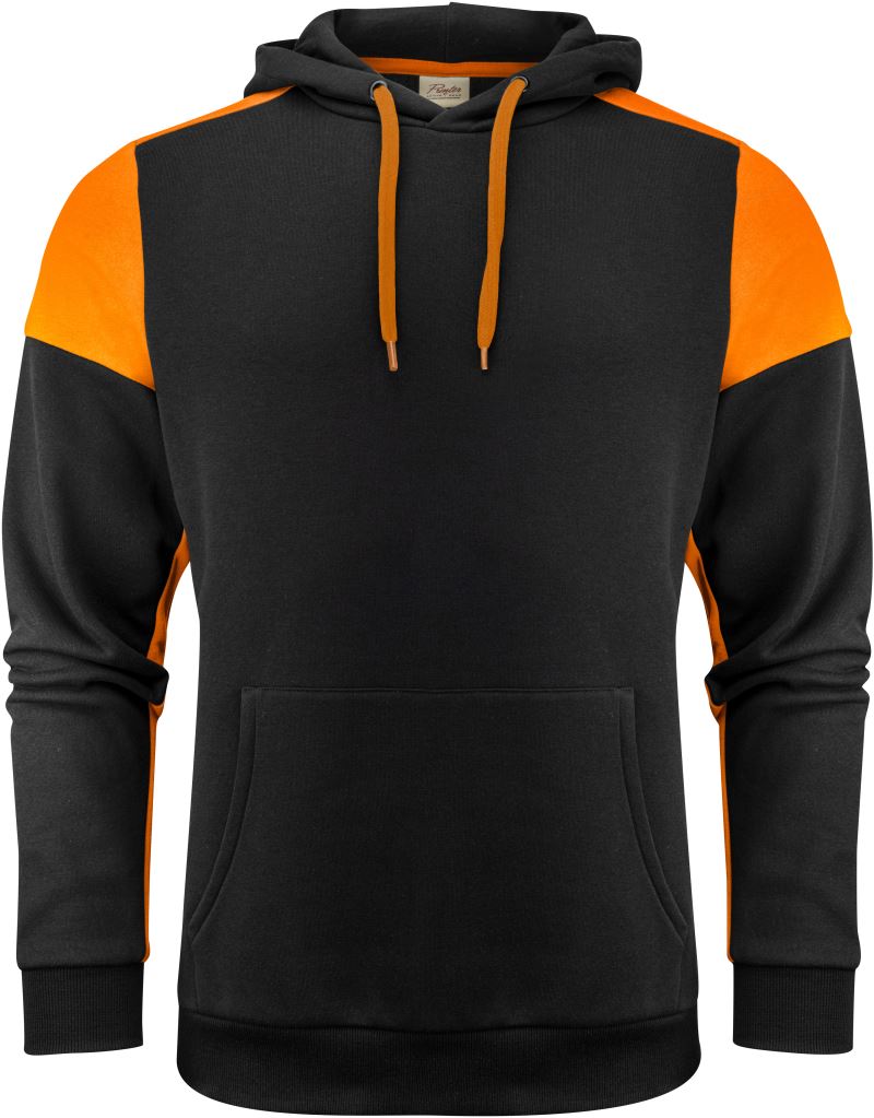 Levně Mikina s kapucí - black/orange
