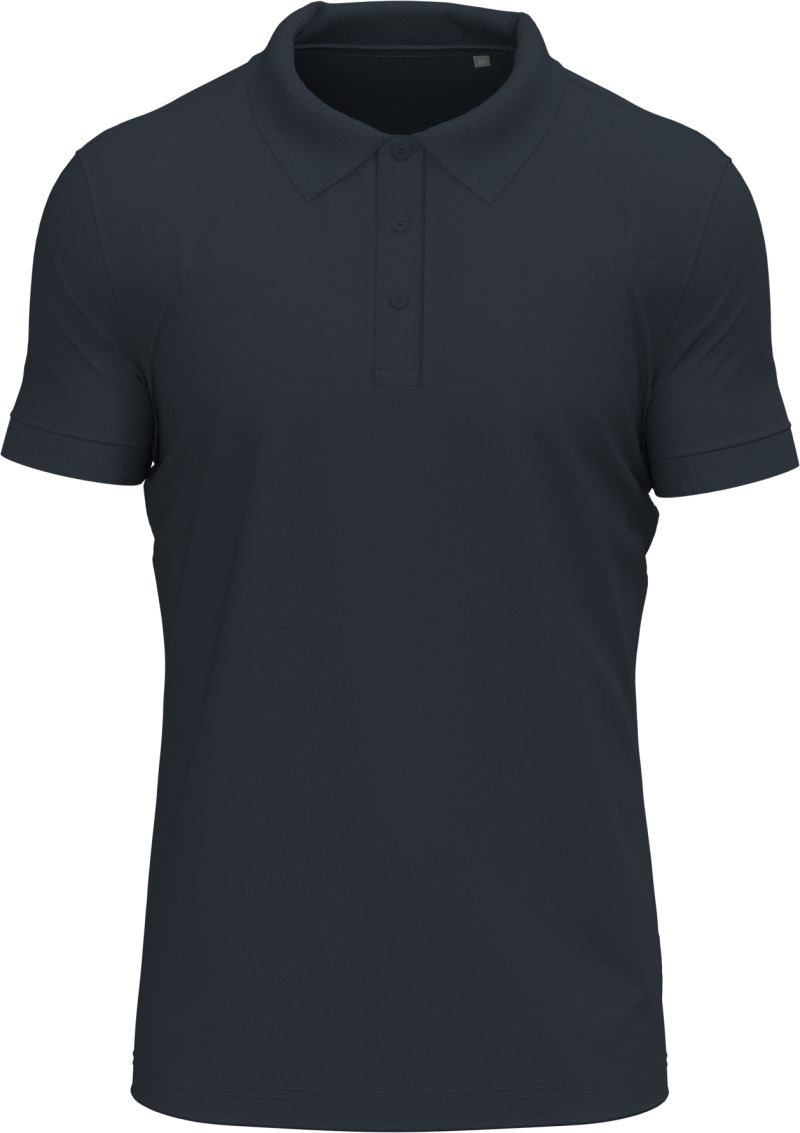 Levně Pánské elastické piqué polo z těžké bavlny - blue midnight