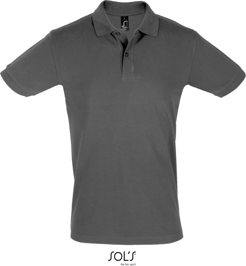 Levně Pánské piqué polo - dark grey