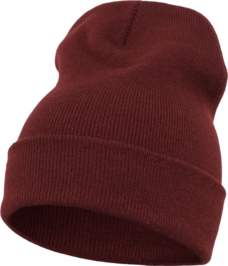 Levně Dlouhá pletená čepice - maroon
