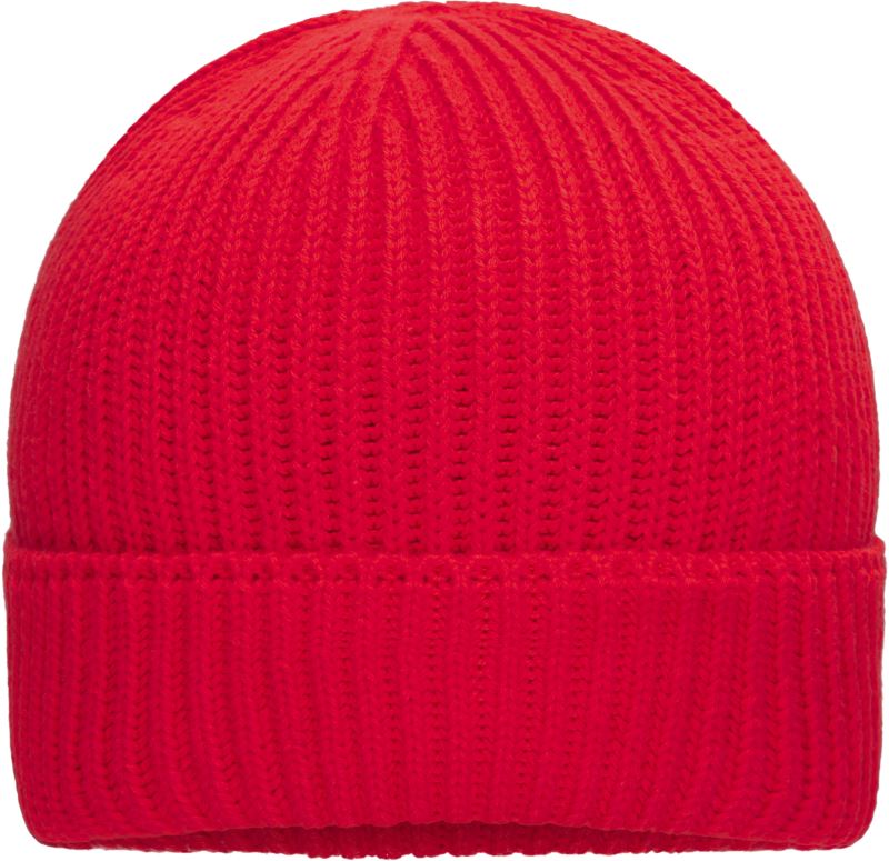 Pletená čepice z bio bavlny - red