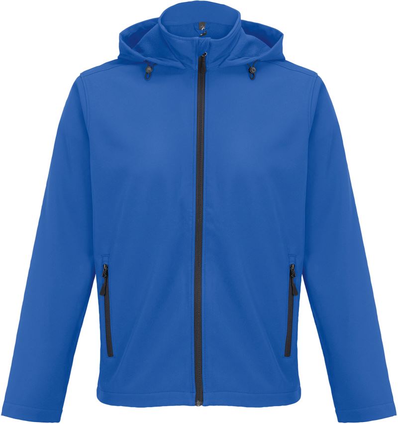 Levně Pánská 2-vrstvá softshellová bunda s kapucí - royal blue