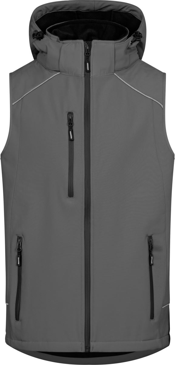 Levně Pánská 3-vrstvá softshellová vesta - steel grey