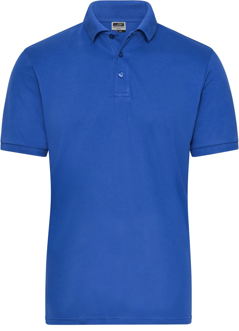 Levně Pánské pracovní elast. polo z bio bavlny - Solid - royal