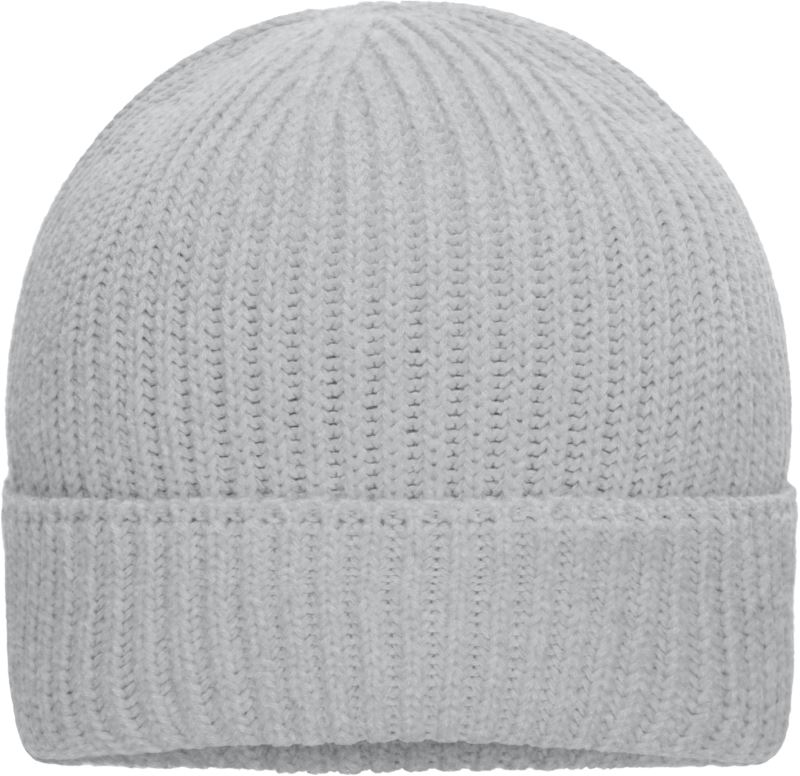 Pletená čepice z bio bavlny - light grey melange