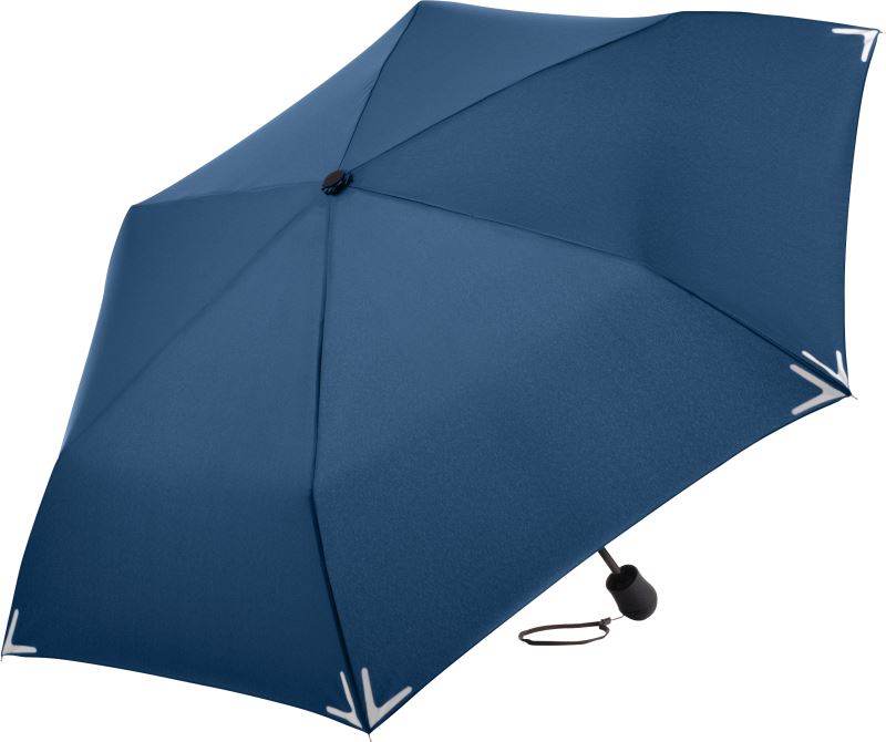 Levně Mini skládací deštník LED „Safebrella®“ - navy