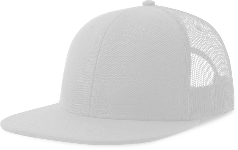 6 panelová Trucker kšiltovka - white/white