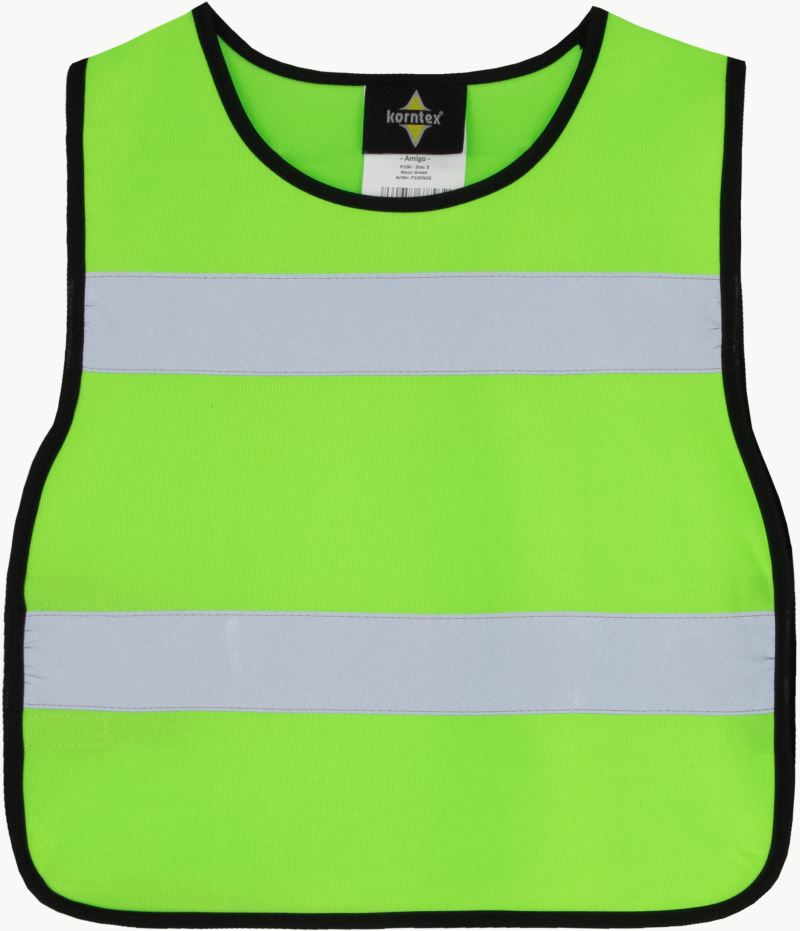 Levně Dětské pončo s vysokou viditelností - neon green