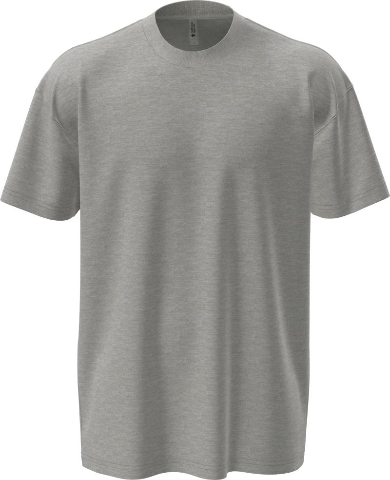 Levně Těžké oversize unisex tričko - heather grey
