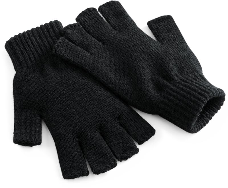 Levně Rukavice bez prstů - black