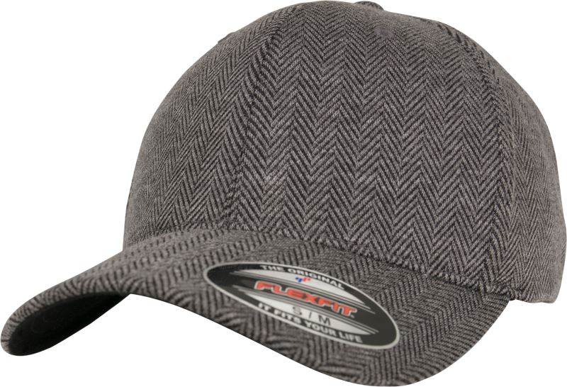 Levně 6 panelová Flexfit kšiltovka - black/heather grey