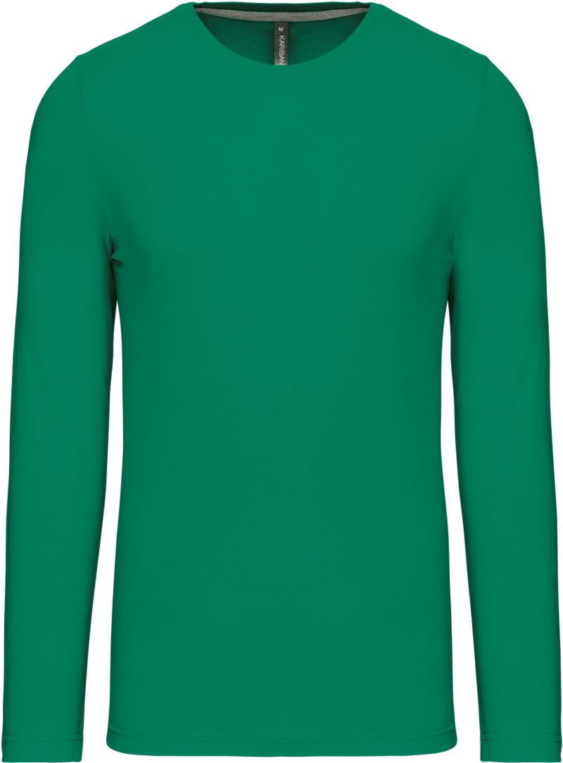 Levně Pánské tričko s dlouhým rukávem - kelly green