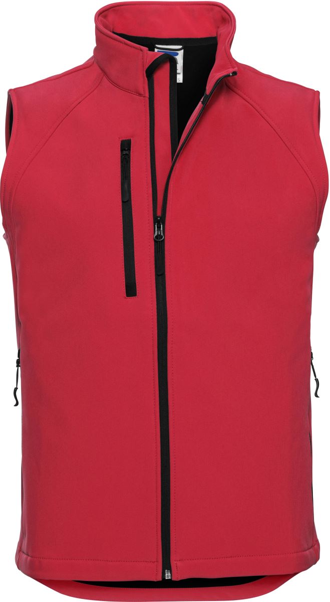 Levně Pánská 3-vrstvá softshellová vesta - classic red