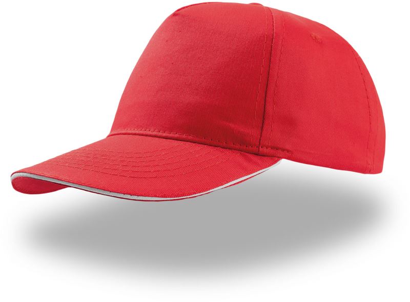 Levně 5 panelová kšiltovka "Start Five Sandwich" - red/white