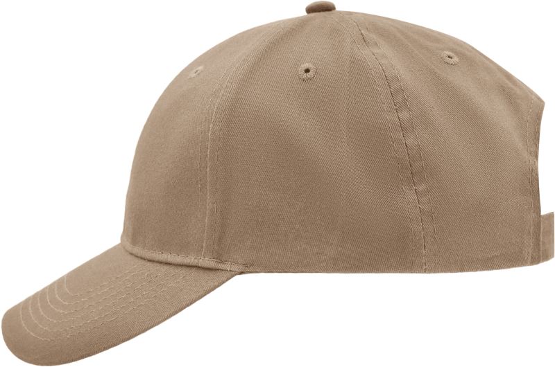 Levně Broušená 6 panelová kšiltovka - beige