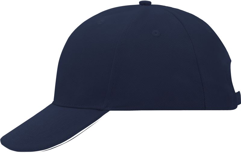 6 panelová sandwich kšiltovka - navy/white