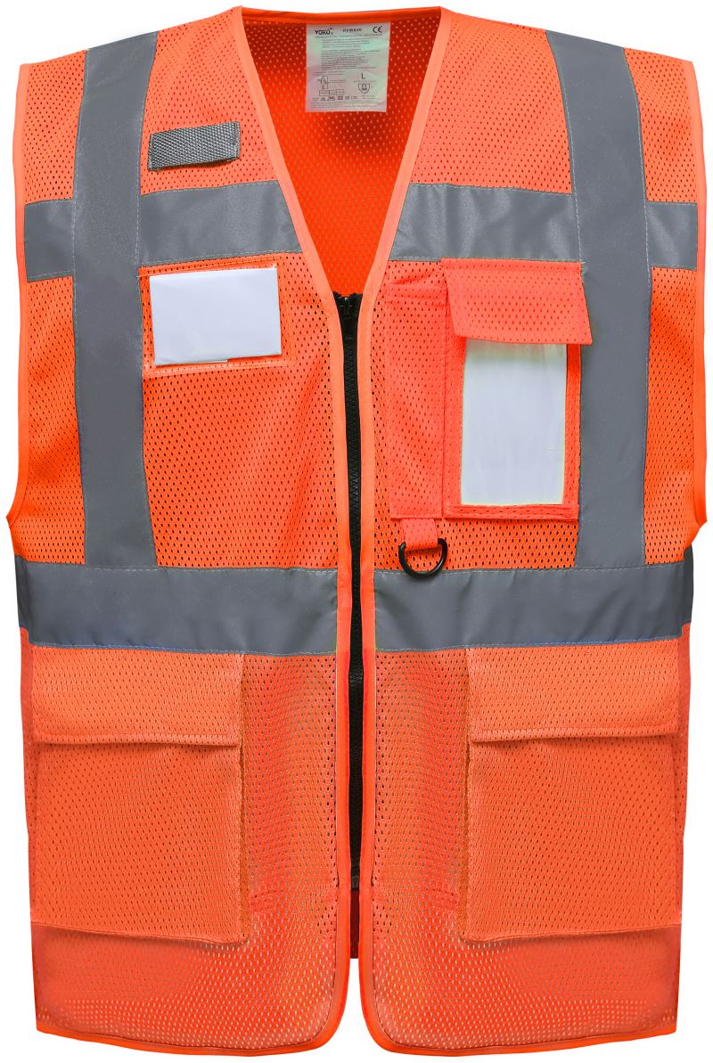 Levně Hi-Vis síťovaná bezpečnostní vesta - hi vis orange
